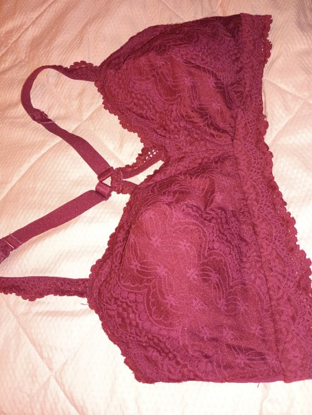 Auden Lace Bralette in Burgundy - Picture 3 of 6